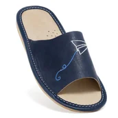 Buty dla dziewczynek - Kapcie dziecięce pantofle domowe skórzane lekkie i wygodne z latawcem - miniaturka - grafika 1