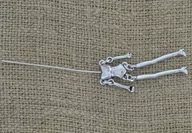 Figurki dla dzieci - [312258] Baza lalki z ruchomymi kończynami kolor srebrny - miniaturka - grafika 1