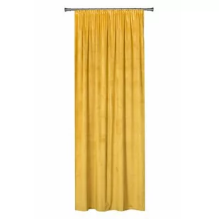 Zasłona z taśmą VELUTTO 140 x 260 cm musztardowa - Zasłony - miniaturka - grafika 1