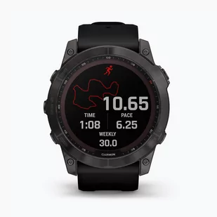 Garmin Garmin Fenix 7x Sapphire Solar Tytanowy Szary DLC z czarnym paskiem [010-02541-11] 010-02541-11 - Monitory aktywności - miniaturka - grafika 1