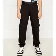 Spodnie i spodenki dla chłopców - CALVIN KLEIN JEANS Spodnie dresowe | Regular Fit - miniaturka - grafika 1