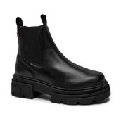 Sztyblety damskie - Tommy Hilfiger Skórzane sztyblety CHELSEA - miniaturka - grafika 1