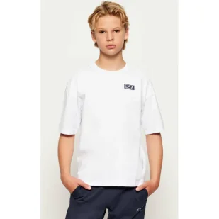 EA7 T-shirt Regular Fit - Koszulki dla chłopców - miniaturka - grafika 1