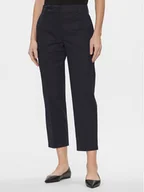 Spodnie damskie - Tommy Hilfiger Chinosy WW0WW40504 Granatowy Regular Fit - miniaturka - grafika 1
