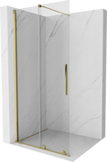 Ścianki i drzwi prysznicowe - Mexen Velar drzwi prysznicowe rozsuwane Walk-in 100 cm, transparent, złote - 871-100-000-03-50 - miniaturka - grafika 1
