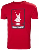 Koszulki męskie - Koszulka męska HELLY HANSEN SHORELINE 2.0 T-SHIRT - Red - M - miniaturka - grafika 1