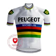 Koszulki rowerowe - Camisola de ciclismo retro Peugeot Arco-íris - RedTed - miniaturka - grafika 1