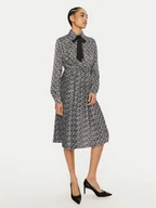 Sukienki - Fracomina Sukienka koszulowa FR24WD2005W470K1 Czarny Regular Fit - miniaturka - grafika 1