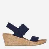 Sandały damskie - Sandały damskie na koturnie Skechers 119591-NVY 39 Niebieskie (198376970079). Eleganckie sandały damskie - miniaturka - grafika 1