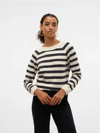 Swetry damskie - Vero Moda Sweter w kolorze biało-czarnym - miniaturka - grafika 1