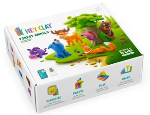TM Toys Hey Clay Masa plastyczna Zestaw Zwierzęta leśne + akcesoria HCL15022 - Masy plastyczne - miniaturka - grafika 9