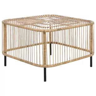 Stolik ogrodowy rattanowy 67 x 67 cm naturalny CESANTICO - Ławy i stoliki kawowe - miniaturka - grafika 1
