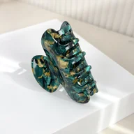 Ozdoby do włosów - TEMU 1 szt. Bofeiya Francuska Spinka do Włosów z Marmuru - Pastelowe i Wielokolorowe (Różowy, Turkusowy, Złoty, Czarny) Tekstura Marmuru z Kwasu - miniaturka - grafika 1