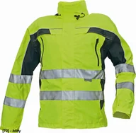 Odzież robocza - CERVA TICINO kurtka Hi-Vis 100% poliester 300D Oxford/PU - żółty XXL - miniaturka - grafika 1