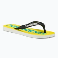 Klapki i japonki damskie - Japonki Havaianas Top Logomania 2 white / black - miniaturka - grafika 1
