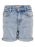 Spodenki damskie - KIDS ONLY Girl's KOGPHINE DNM AZG68 NOOS szorty dżinsowe, jasnoniebieski denim 116 - miniaturka - grafika 1