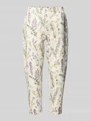 Spodnie sportowe damskie - Spodnie dresowe o skróconym kroju regular fit z mieszanki wiskozy - miniaturka - grafika 1