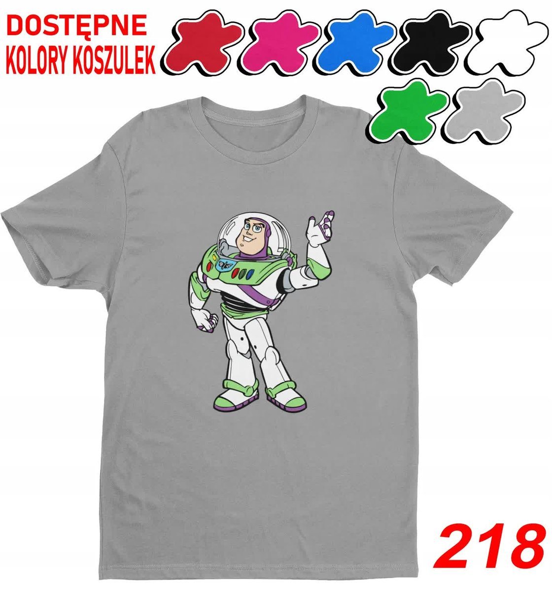 Dziecięca Koszulka T-Shirt Z Nadruk.Duży Wybór Toy Story Postacie-M 134-140