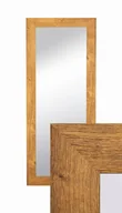 Lustra - Lustro wiszące w ozdobnej ramie 120x50 cm w dąb olejowany do salonu pokoju sypialni B.D. Art - miniaturka - grafika 1