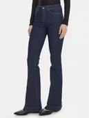 Spodnie damskie - Rinascimento Jeansy CFC0125300003 Granatowy Flare Fit - miniaturka - grafika 1