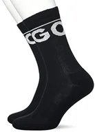 Skarpetki damskie - HUGO Skarpety męskie do kostki (2 sztuki), czarny1, 39/42 EU - miniaturka - grafika 1