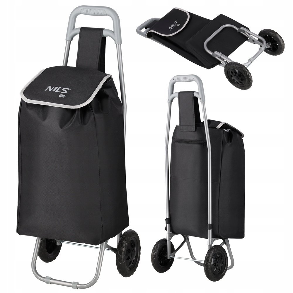 Wózek Na Zakupy Torba Zakupowa 40 L Składany Na Kółkach Izolacja Termiczna