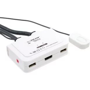 InLine Przełącznik przełącznik KVM USB 2 Port HDMI z audio 62612I - Kable komputerowe i do monitorów - miniaturka - grafika 1