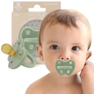 Smoczki uspokajające - Hevea smoczek okrągły dla dzieci Moss Green 3-36m - miniaturka - grafika 1