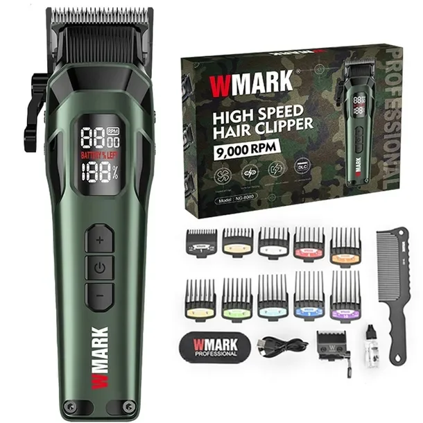 WMARK Maszynka do strzyżenia włosów Zielona Green NG-8080G