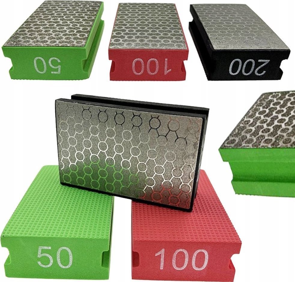 Falon-Tech GĄBKA DIAMENTOWA DO SZLIFOWANIA GRESU ZESTAW 3 SZT