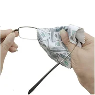 Akcesoria do okularów - Ściereczka z Mikrofibry do okularów - DOLLAR - Premium 17x14,5 - miniaturka - grafika 1