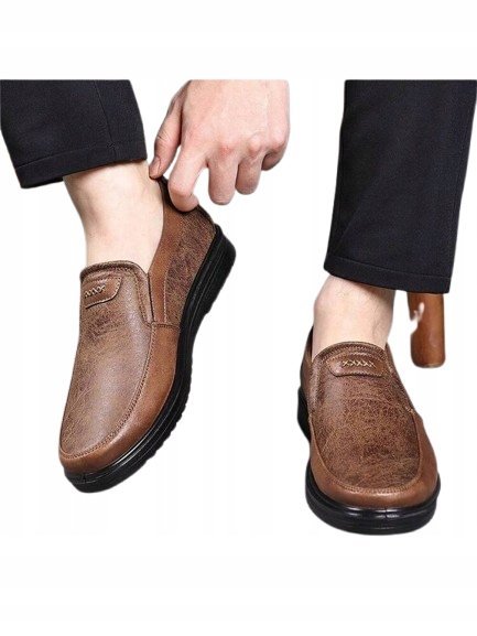 SHEIN MĘSKIE BRĄZOWE PÓŁBUTY WSUWANE CASUAL 40 ŁYI