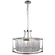 Lampy sufitowe - Wisząca lampa glamour CGASBURP na łańcuchu nad stół chrom - miniaturka - grafika 1