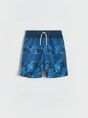 Skarpetki dla dzieci - Reserved - Szorty kąpielowe z nadrukiem - granatowy - miniaturka - grafika 1
