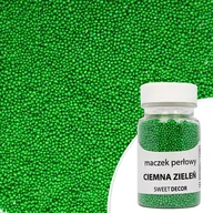 Dodatki do ciast w proszku - Posypka cukrowa MACZEK PERŁOWY CIEMNOZIELONY Sweet Decor, 50 g - miniaturka - grafika 1