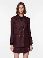 Marynarki i żakiety damskie - Pieces Marynarka 17139154 Bordowy Regular Fit - miniaturka - grafika 1
