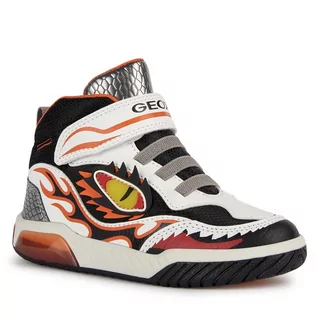 Buty dla chłopców - Sneakersy Geox J Inek Boy J369CD 0FEFU C0422 S White/Orange - grafika 1