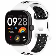 Akcesoria do smartwatchy - Pasek Bizon Strap Watch Octo do Xiaomi Redmi Watch 4/Xiaomi Band 8 Pro, biało-czarny - miniaturka - grafika 1