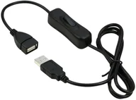 Kable USB - PREMIUMCORD Prodlužovací kabel USB 2.0 s vypínačem, 1m, černá - miniaturka - grafika 1