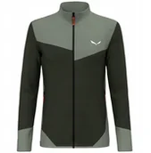 Bluzy męskie - Bluza polarowa Salewa Puez Waffle Hyb PL Jacket - olive/shadow - miniaturka - grafika 1