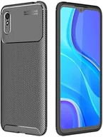 Etui i futerały do telefonów - Etui XIAOMI REDMI 9A Pancerne Shockproof Carbon Fiber czarne - miniaturka - grafika 1
