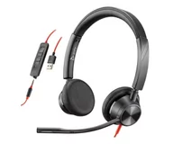 Słuchawki - Plantronics Blackwire 3325 Czarne USB-A - miniaturka - grafika 1