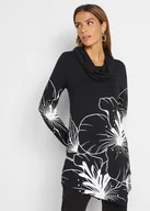 Bluzki damskie - Długi shirt  z golfem - bonprix - miniaturka - grafika 1