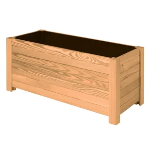 Doniczka Duża Drewniana Ogrodowa Na Taras Balkon Wysoka 800x350x350 Dąb - Donice - miniaturka - grafika 1