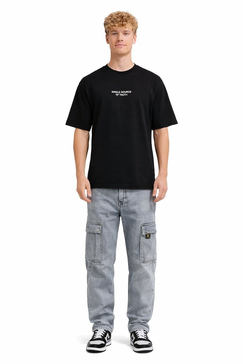 G-STAR RAW CZARNY T SHIRT MĘSKI Z BAWEŁNY Z LOGO NA PRZODZIE XL I3A