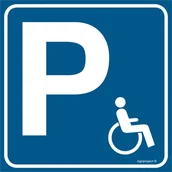 Systemy ekspozycyjne i znaki informacyjne - RA123 PARKING DLA INWALIDÓW, FN - FOLIA SAMOPRZYLEPNA; (300X300MM) - miniaturka - grafika 1