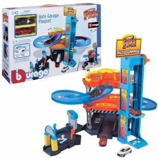 Street Fire Garage 1:43 BBURAGO - Samochody i pojazdy dla dzieci - miniaturka - grafika 1