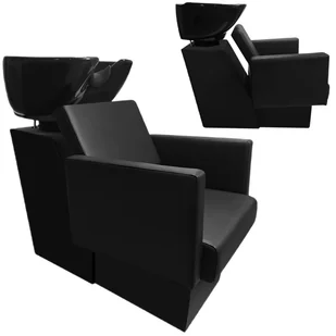 Myjnia myjka fryzjerska barberska do salonu fryzjerskiego barberskiego ruchoma ceramiczna misa armatura bateria słuchawka - Myjki fryzjerskie - miniaturka - grafika 1