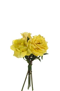 Express Flor 1 bukiet z 5 mini różami z jedwabiu, żółty - Sztuczne kwiaty - miniaturka - grafika 1