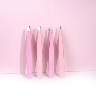 Brushworks HD 4 PIECE COMBINATION TWEEZER SET PINK - Pozostałe akcesoria do makijażu - miniaturka - grafika 2